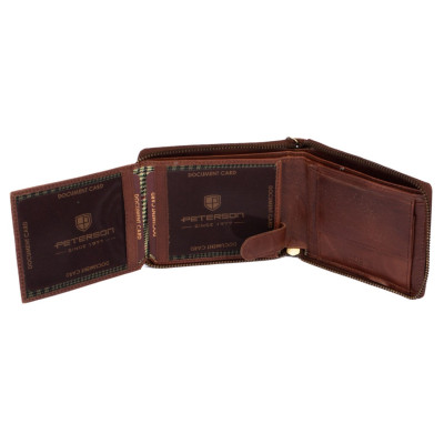 Světle hnědá peněženka pánská na zip