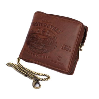 Světle hnědá peněženka pánská na zip