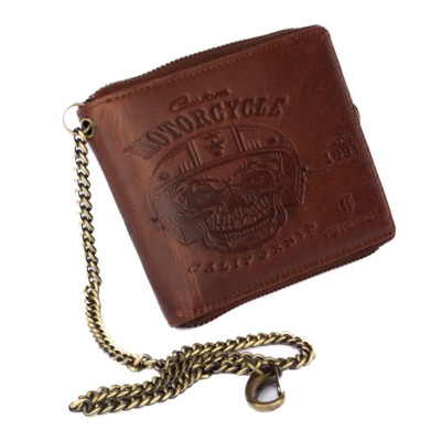 Světle hnědá peněženka pánská na zip