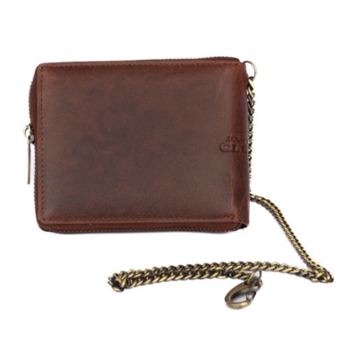 Světle hnědá peněženka pánská na zip