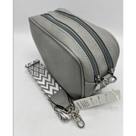 Taška přes rameno s popruhem - šedá