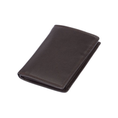 Tmavě hnědá kožená peněženka pánská