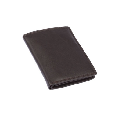 Tmavě hnědá kožená peněženka pánská