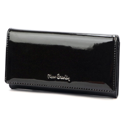 Velká černá kožená peněženka dámská