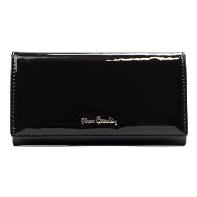 Velká černá kožená peněženka dámská