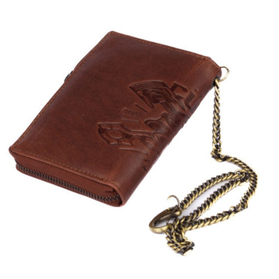 Velká kožená pánská peněženka na zip