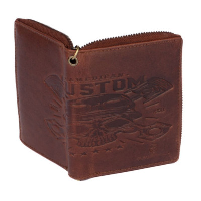 Velká kožená pánská peněženka na zip