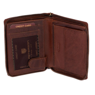 Velká kožená pánská peněženka na zip