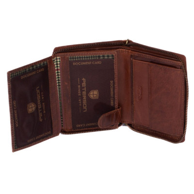 Velká kožená pánská peněženka na zip