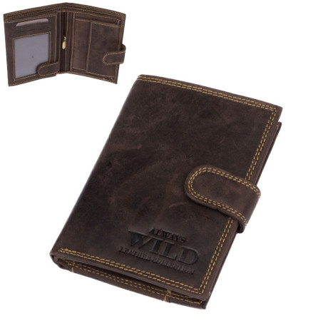 Zapínací peněženka kožená pánská