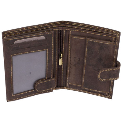 Zapínací peněženka kožená pánská