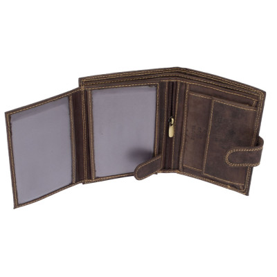 Zapínací peněženka kožená pánská