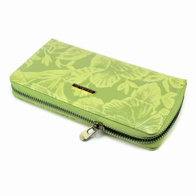 Zelená dámská kožená peněženka velká