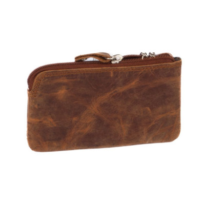 Kožená hnědá klíčenka