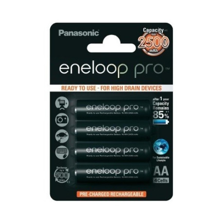 Baterie Panasonic Eneloop Pro BK-3HCCE, BK-3HCDE, AA 2550mAh, blistr 4ks