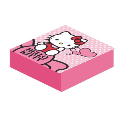 Magický ručníček Hello Kitty srdíčka  30x30 cm