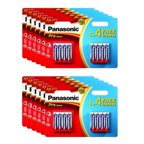 12x Baterie Panasonic PRO POWER AA, LR6, tužková, 1,5V, blistr 8 ks (1 karton)