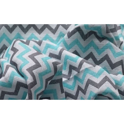 Bavlněná tetra osuška Cik Cak tyrkysová 90x100 cm