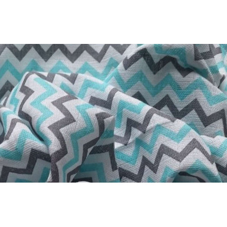 Bavlněná tetra osuška Cik Cak tyrkysová 90x100 cm