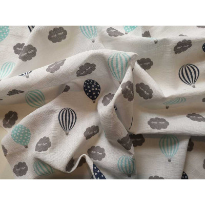 Bavlněná tetra osuška Modrý balón Bavlna, 90x100 cm