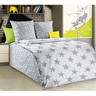 Bavlněné povlečení Hvězdy bílé 70 x 90, 140 x 200 cm