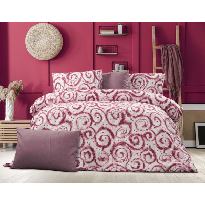 Bavlněné povlečení Spirála růžová 140x200 cm, 70x90 cm