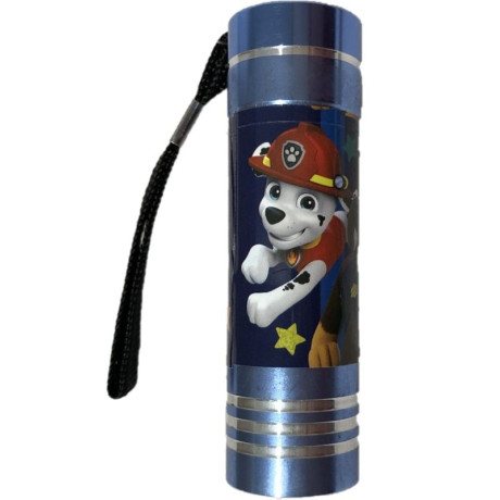 Dětská hliníková LED baterka Paw Patrol modrá Hliník, Plast, 9x2,5 cm