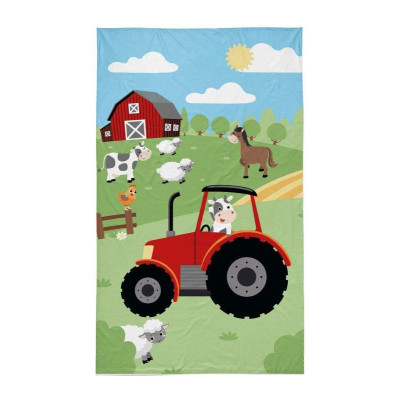 Dětský ručník Farma červená Bavlna - Froté, 50x30 cm