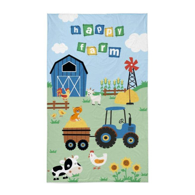 Dětský ručník Farma modrá Bavlna - Froté, 50x30 cm