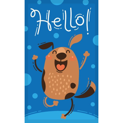 Dětský ručník Veselý pejsek Bavlna - Froté, 50x30 cm