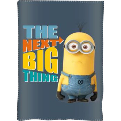 Fleece deka Mimoni šedá 100x150cm