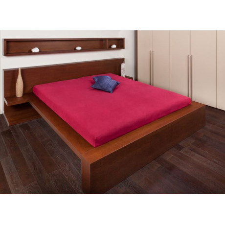 Froté prostěradla - barva bordó 100x200 cm