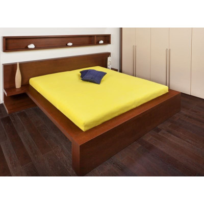 Froté prostěradla - barva citrónová 120x200 cm