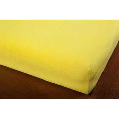 Froté prostěradla - barva citrónová 90x200 cm
