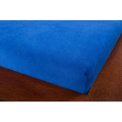 Froté prostěradla - barva královská modrá 90x200 cm