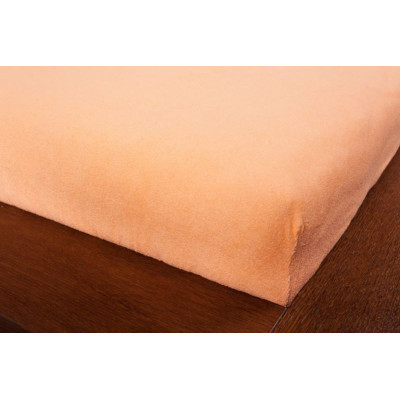 Froté prostěradla - barva lososová 100x200 cm