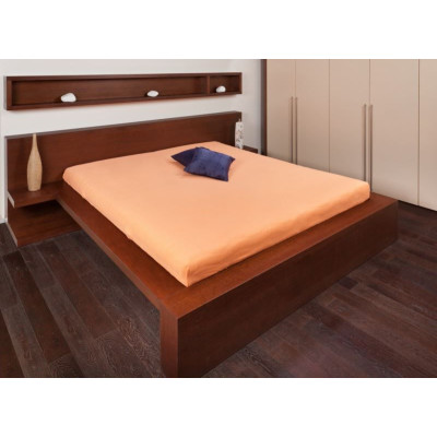 Froté prostěradla - barva lososová 200x200 cm