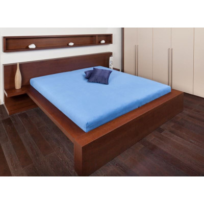 Froté prostěradla - barva modrá 110x200 cm