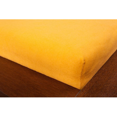 Froté prostěradla - barva okrová 100x200 cm