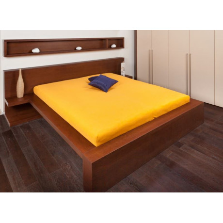 Froté prostěradla - barva okrová 110x200 cm