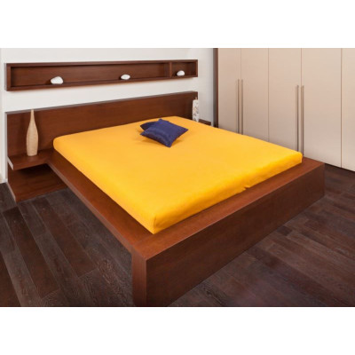 Froté prostěradla - barva okrová 90x200 cm