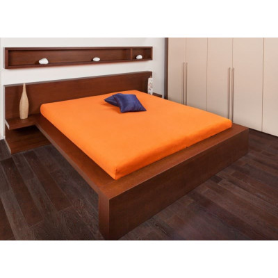 Froté prostěradla - barva oranžová 120x200 cm