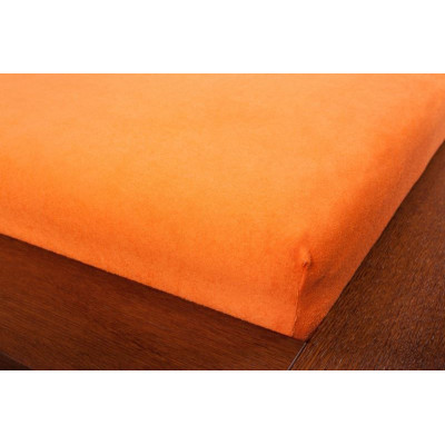 Froté prostěradla - barva oranžová 90x200 cm