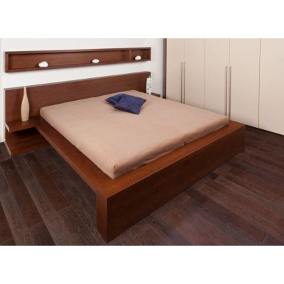 Froté prostěradla - barva ořechová 180x200 cm