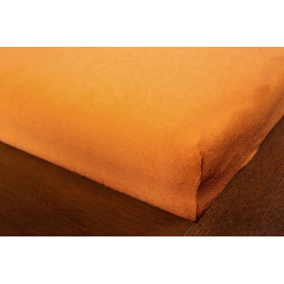 Froté prostěradla - barva pomerančová 90x200 cm