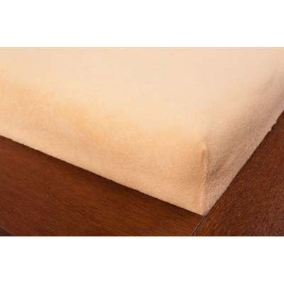 Froté prostěradla - barva světle pomerančová 110x200 cm