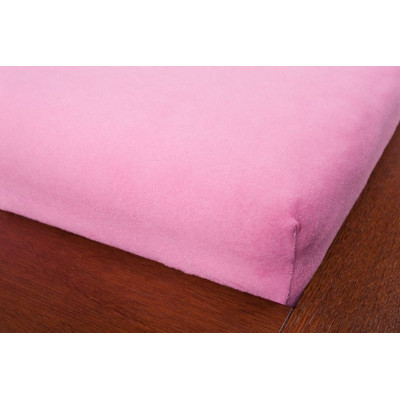 Froté prostěradla - barva světle růžová 120x200 cm
