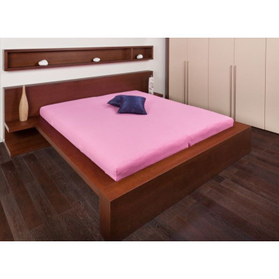 Froté prostěradla - barva světle růžová 130x200 cm