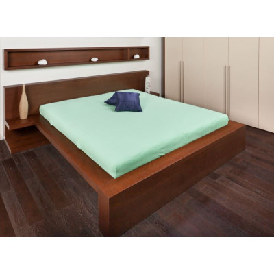 Froté prostěradla - barva světle zelená 110x200 cm