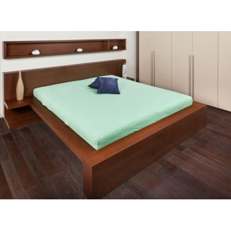 Froté prostěradla - barva světle zelená 110x200 cm